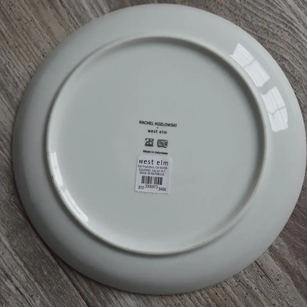 West Elm Rachel Kozlowski Dapper Squirrel Salad Plate 8.5